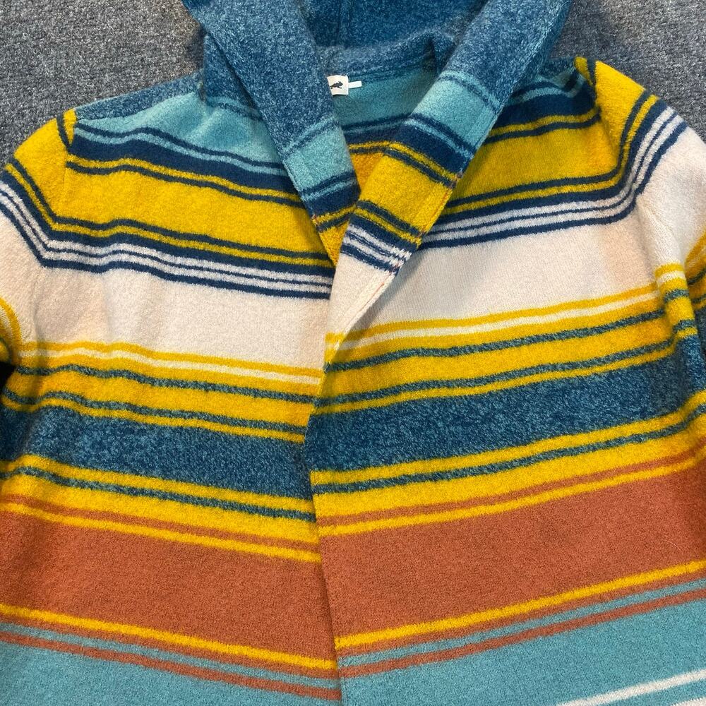 Toad & Co Merino Heartfelt Hoodie Cardigan Sweater Womens Duster Striped Coat S - Picture 2 of 8